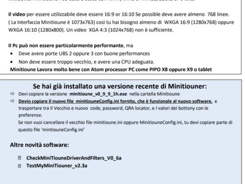 Manuale Software Mintiouner Versione Italiana