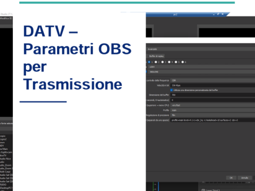 DATV Parametri OBS & Firmware Pluto per Trasmissione